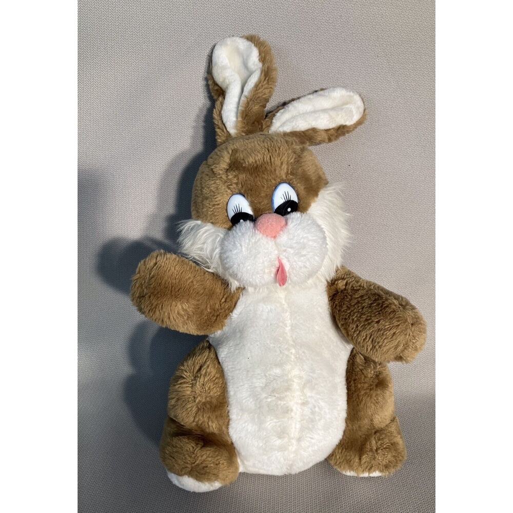Vintage Daekor‎ Pot Belly Bunny Plush 1979 Brown 14" Stuffed Animal Toy